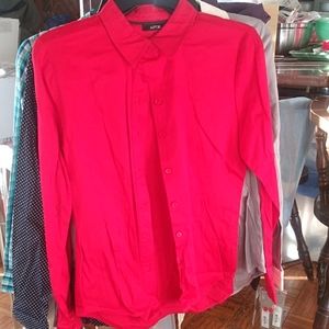 Apt9 sz xs red button down shirt